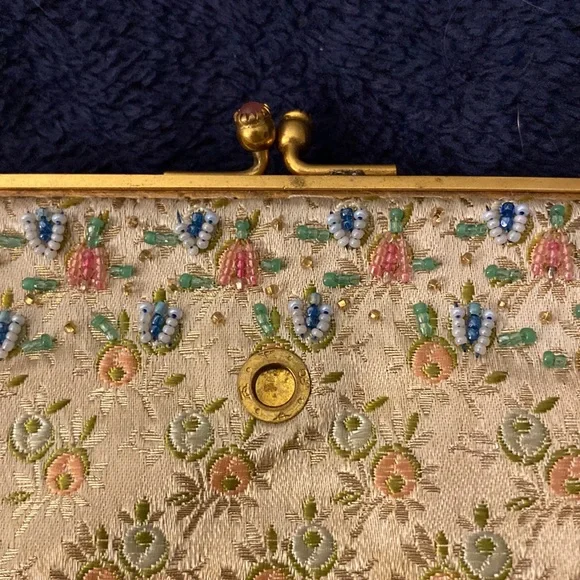 Vintage 60s Duizend-Gans Paris couture beaded clutch - Picture 5 of 16